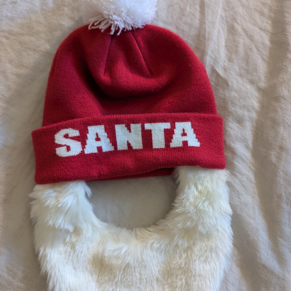 Santa Red and White Kids Beanie